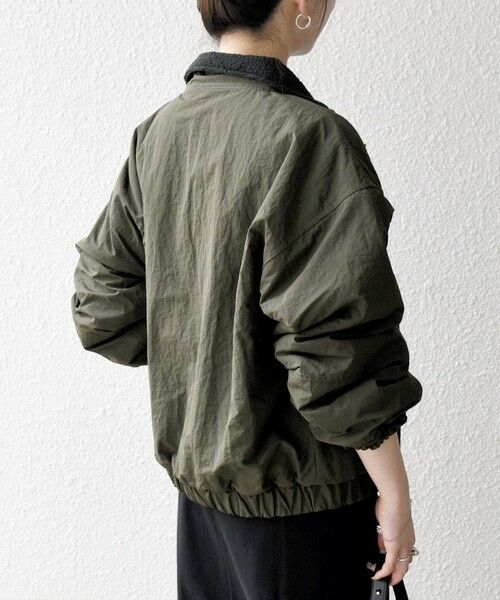 SHIPS / シップス ブルゾン | SHIPS any: ナイロン × ボア リバーシブル スタンドカラー ショート ブルゾン | 詳細28