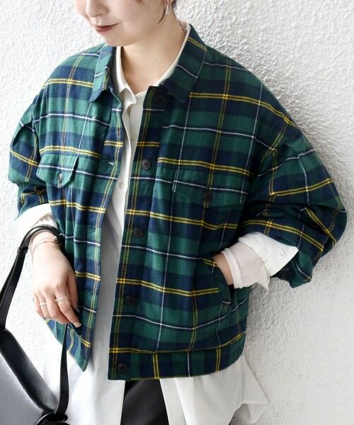 SHIPS / シップス ブルゾン | SHIPS any:〈手洗い可能〉タータン チェック キルティング シャツ ジャケット | 詳細17
