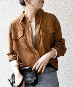 SHIPS / シップス その他アウター | SHIPS any: ポリエステル スエード ショート シャツ ジャケット