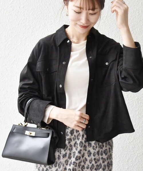 SHIPS / シップス その他アウター | SHIPS any: ポリエステル スエード ショート シャツ ジャケット | 詳細3