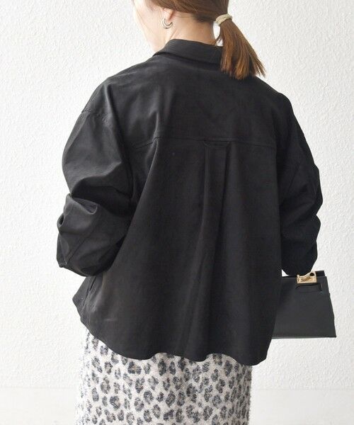 SHIPS / シップス その他アウター | SHIPS any: ポリエステル スエード ショート シャツ ジャケット | 詳細6