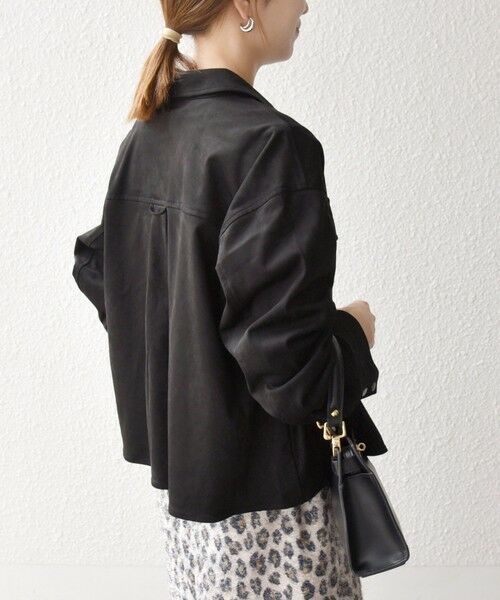 SHIPS / シップス その他アウター | SHIPS any: ポリエステル スエード ショート シャツ ジャケット | 詳細7