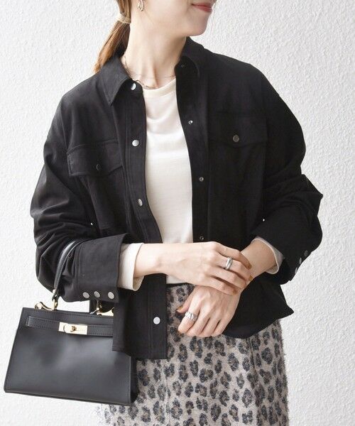 SHIPS / シップス その他アウター | SHIPS any: ポリエステル スエード ショート シャツ ジャケット | 詳細9