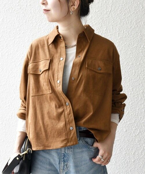 SHIPS / シップス その他アウター | SHIPS any: ポリエステル スエード ショート シャツ ジャケット | 詳細16