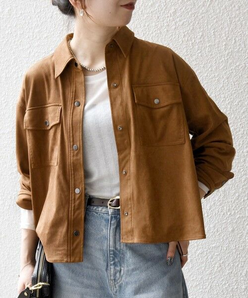 SHIPS / シップス その他アウター | SHIPS any: ポリエステル スエード ショート シャツ ジャケット | 詳細19