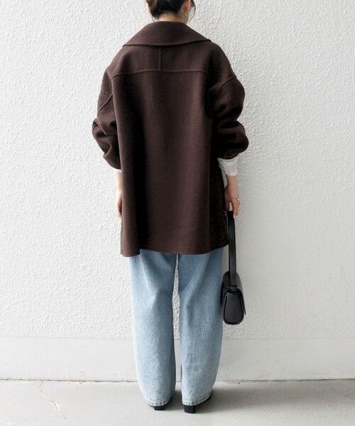 SHIPS / シップス その他アウター | 《一部追加予約》SHIPS any: リバー ダブル テーラード ミドル コクーン コート | 詳細2