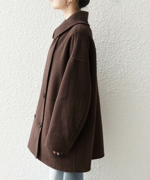 SHIPS / シップス その他アウター | 《一部追加予約》SHIPS any: リバー ダブル テーラード ミドル コクーン コート | 詳細20