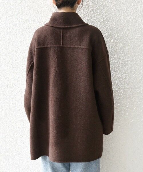 SHIPS / シップス その他アウター | 《一部追加予約》SHIPS any: リバー ダブル テーラード ミドル コクーン コート | 詳細21