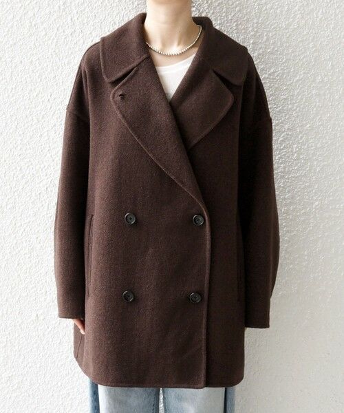 SHIPS / シップス その他アウター | 《一部追加予約》SHIPS any: リバー ダブル テーラード ミドル コクーン コート | 詳細23