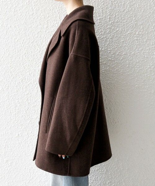 SHIPS / シップス その他アウター | 《一部追加予約》SHIPS any: リバー ダブル テーラード ミドル コクーン コート | 詳細24