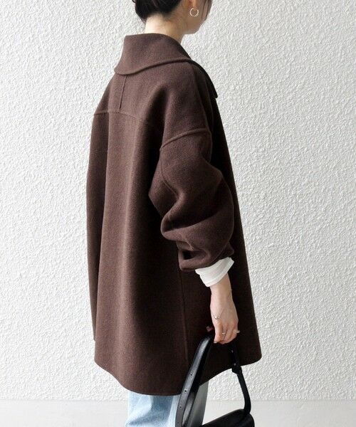 SHIPS / シップス その他アウター | 《一部追加予約》SHIPS any: リバー ダブル テーラード ミドル コクーン コート | 詳細6