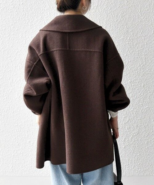 SHIPS / シップス その他アウター | 《一部追加予約》SHIPS any: リバー ダブル テーラード ミドル コクーン コート | 詳細7