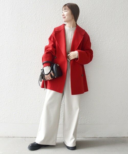 SHIPS / シップス その他アウター | 《一部追加予約》SHIPS any: リバー ダブル テーラード ミドル コクーン コート | 詳細25