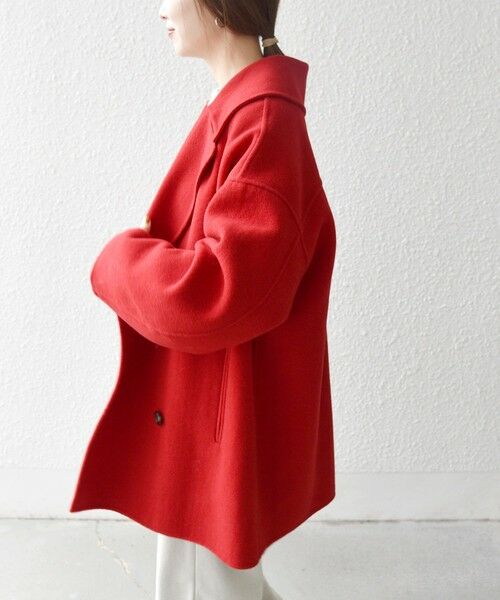 SHIPS / シップス その他アウター | 《一部追加予約》SHIPS any: リバー ダブル テーラード ミドル コクーン コート | 詳細30