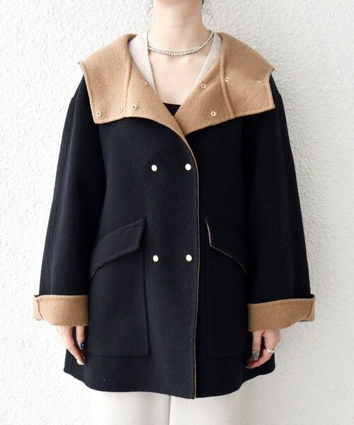 SHIPS / シップス その他アウター | 《一部追加予約》SHIPS any: リバー フーデッド Aライン ミドル コート | 詳細12