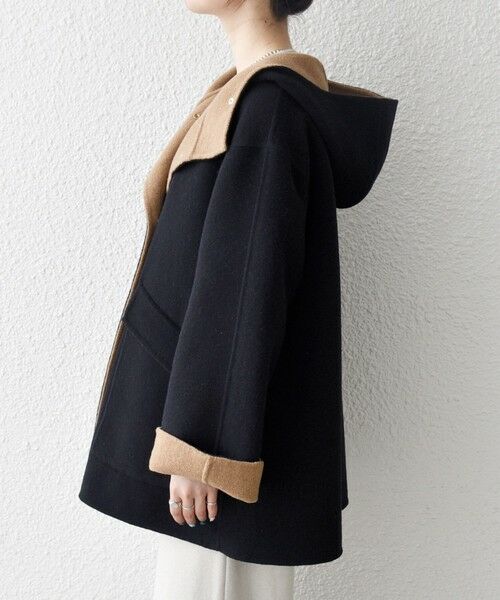 SHIPS / シップス その他アウター | 《一部追加予約》SHIPS any: リバー フーデッド Aライン ミドル コート | 詳細13