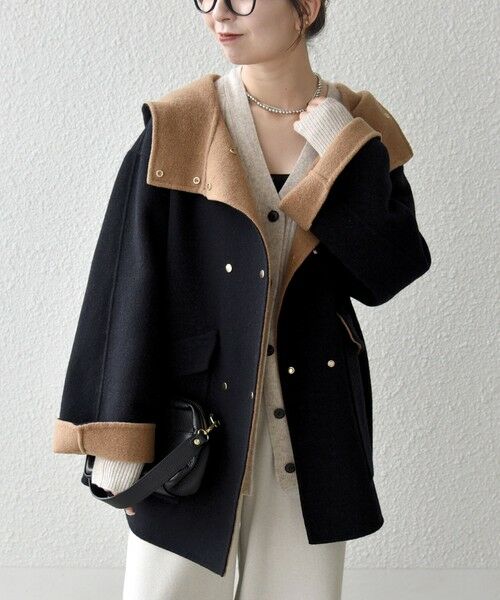 SHIPS / シップス その他アウター | 《一部追加予約》SHIPS any: リバー フーデッド Aライン ミドル コート | 詳細8