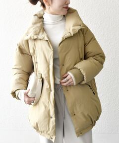 SHIPS / シップス ダウンジャケット・ベスト | SHIPS any: ナイロン スタンドカラー ダウン コクーン コート