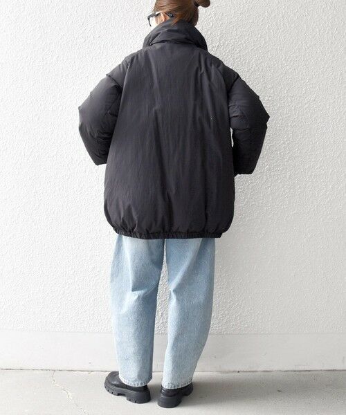 SHIPS / シップス ダウンジャケット・ベスト | SHIPS any: ナイロン スタンドカラー ダウン コクーン コート | 詳細2