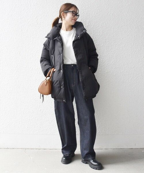 SHIPS / シップス ダウンジャケット・ベスト | SHIPS any: ナイロン スタンドカラー ダウン コクーン コート | 詳細8