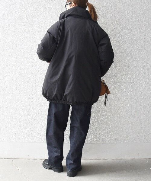 SHIPS / シップス ダウンジャケット・ベスト | SHIPS any: ナイロン スタンドカラー ダウン コクーン コート | 詳細9
