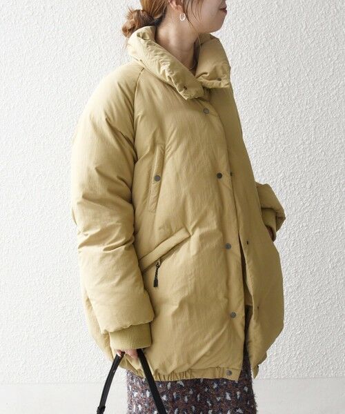 SHIPS / シップス ダウンジャケット・ベスト | SHIPS any: ナイロン スタンドカラー ダウン コクーン コート | 詳細28