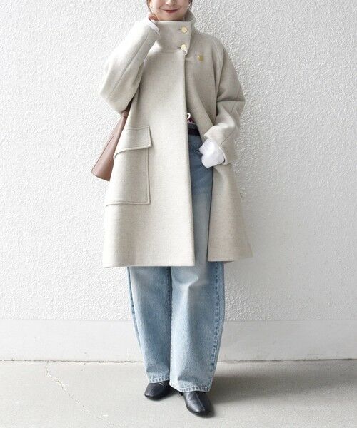 SHIPS / シップス その他アウター | SHIPS any: カシミヤ ミックス スタンドカラー ミドル コート | 詳細1