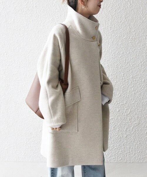 SHIPS / シップス その他アウター | SHIPS any: カシミヤ ミックス スタンドカラー ミドル コート | 詳細4