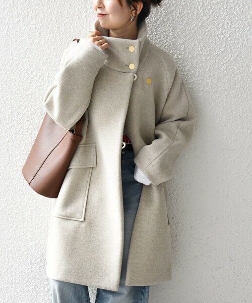 SHIPS / シップス その他アウター | SHIPS any: カシミヤ ミックス スタンドカラー ミドル コート | 詳細7