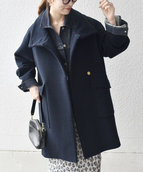 SHIPS / シップス その他アウター | SHIPS any: カシミヤ ミックス スタンドカラー ミドル コート | 詳細12