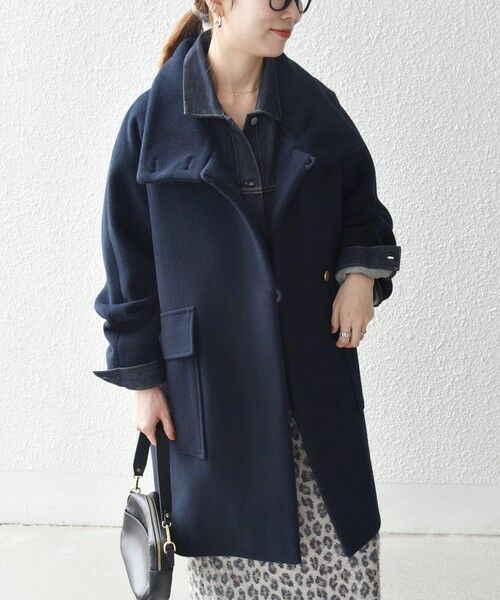 SHIPS / シップス その他アウター | SHIPS any: カシミヤ ミックス スタンドカラー ミドル コート | 詳細13