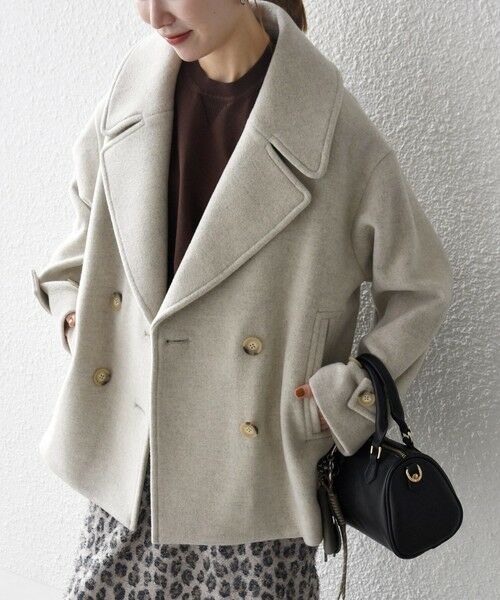 SHIPS any ネイビーブルー ロングコート（ワンピースジャケット） SHIPS any: ステンカラー Aライン ロング コート（ステンカラー