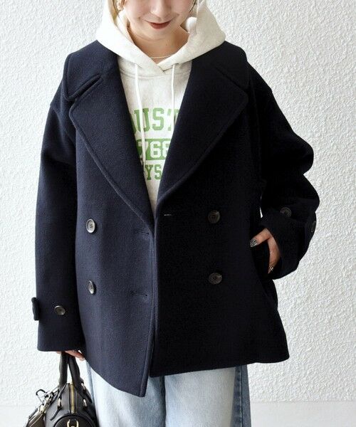 SHIPS / シップス ピーコート | SHIPS any: カシミヤ ミックス テーラード ショート Pコート | 詳細30