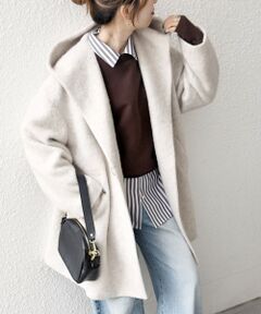 SHIPS / シップス その他アウター | SHIPS any: シャギー フーディー ガウン コート