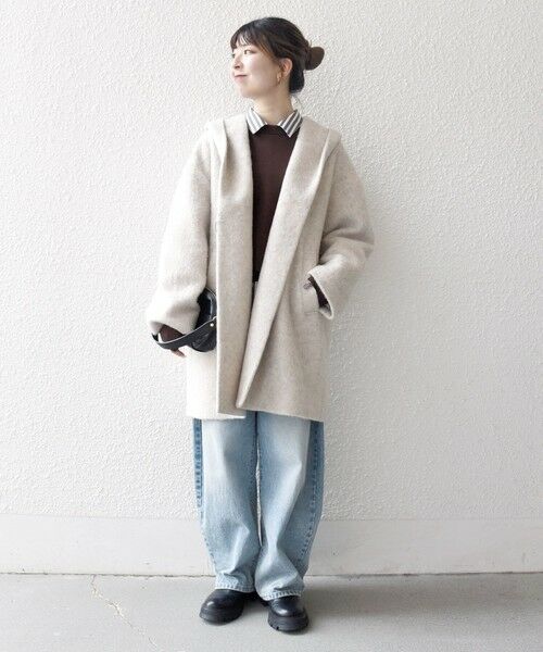 SHIPS / シップス その他アウター | SHIPS any: シャギー フーディー ガウン コート | 詳細1