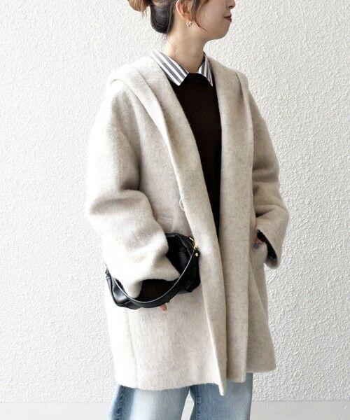 SHIPS / シップス その他アウター | SHIPS any: シャギー フーディー ガウン コート | 詳細10