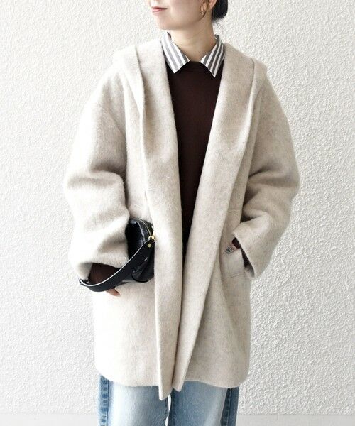 SHIPS / シップス その他アウター | SHIPS any: シャギー フーディー ガウン コート | 詳細11