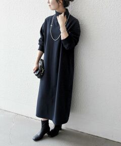 SHIPS / シップス ロング・マキシ丈ワンピース | 《追加予約》SHIPS any:〈洗濯機可能〉裏起毛 リブ ハイネック ワンピース