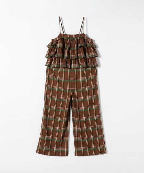 SHIPS / シップス サロペット・オールインワン | SHIPS any:〈洗濯機可能〉チェック フリル ティアード サロペット | 詳細9