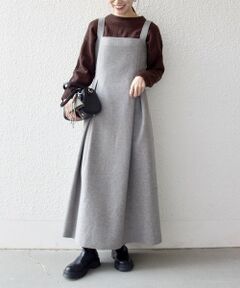 SHIPS / シップス ロング・マキシ丈ワンピース | 《一部追加予約》SHIPS any: エア ニードル タック フレア ジャンパースカート