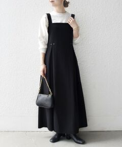 SHIPS / シップス ロング・マキシ丈ワンピース | 《一部追加予約》SHIPS any: エア ニードル タック フレア ジャンパースカート