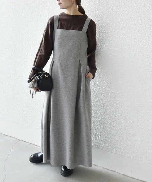 SHIPS / シップス ロング・マキシ丈ワンピース | 《一部追加予約》SHIPS any: エア ニードル タック フレア ジャンパースカート | 詳細1