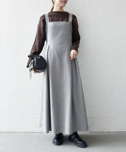 SHIPS / シップス ロング・マキシ丈ワンピース | 《一部追加予約》SHIPS any: エア ニードル タック フレア ジャンパースカート | 詳細2