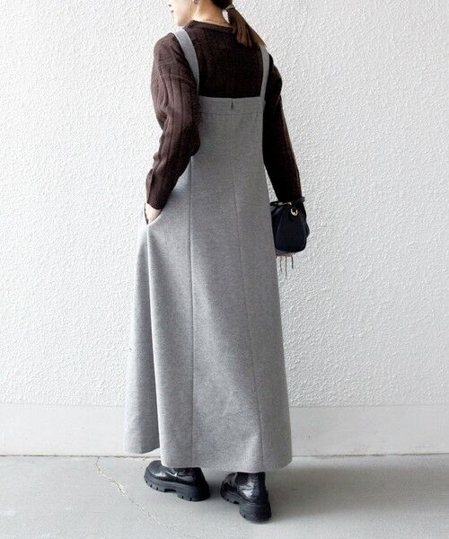 SHIPS / シップス ロング・マキシ丈ワンピース | 《一部追加予約》SHIPS any: エア ニードル タック フレア ジャンパースカート | 詳細5