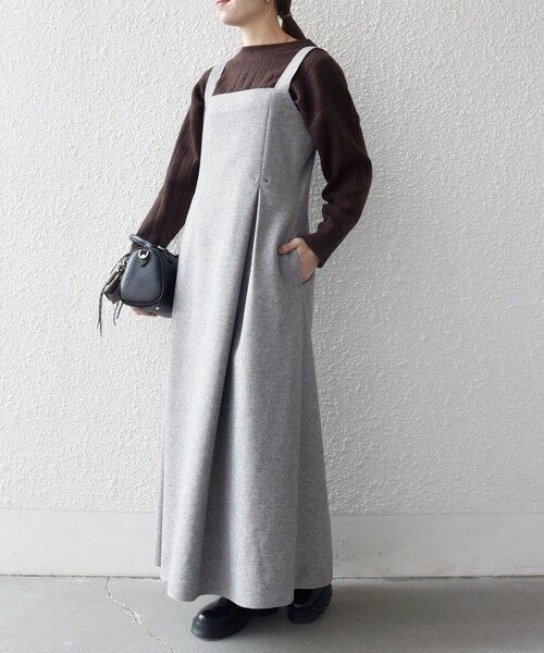 SHIPS / シップス ロング・マキシ丈ワンピース | 《一部追加予約》SHIPS any: エア ニードル タック フレア ジャンパースカート | 詳細6