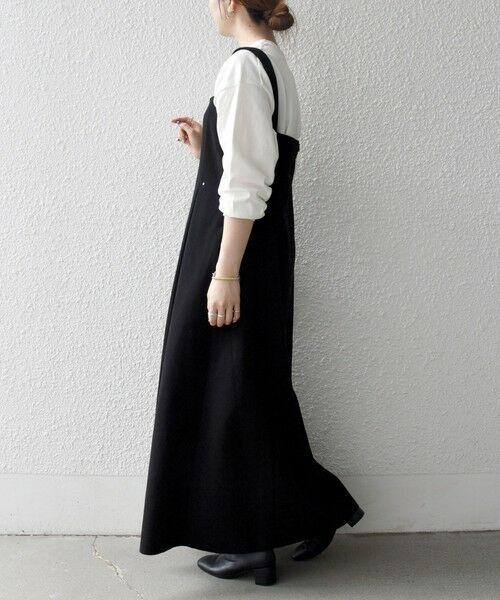 SHIPS / シップス ロング・マキシ丈ワンピース | 《一部追加予約》SHIPS any: エア ニードル タック フレア ジャンパースカート | 詳細14