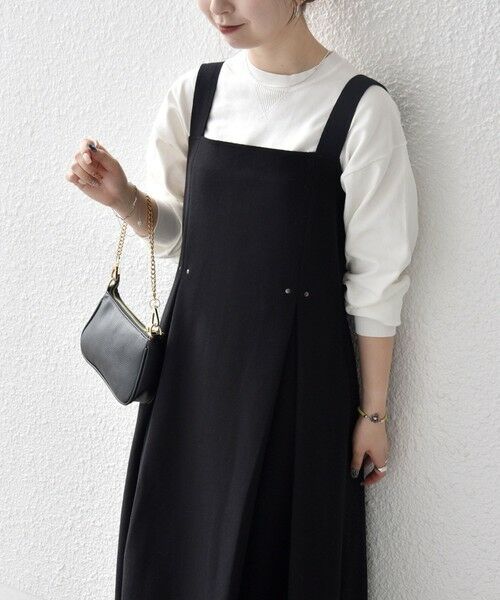 SHIPS / シップス ロング・マキシ丈ワンピース | 《一部追加予約》SHIPS any: エア ニードル タック フレア ジャンパースカート | 詳細15