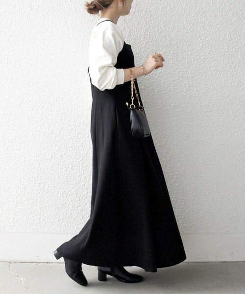 SHIPS / シップス ロング・マキシ丈ワンピース | 《一部追加予約》SHIPS any: エア ニードル タック フレア ジャンパースカート | 詳細11