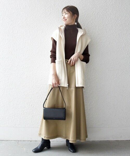 SHIPS / シップス ベスト | SHIPS any: ナイロン × ボア リバーシブル フーディー ベスト | 詳細1