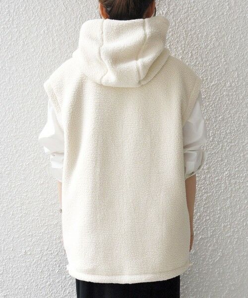 SHIPS / シップス ベスト | SHIPS any: ナイロン × ボア リバーシブル フーディー ベスト | 詳細20